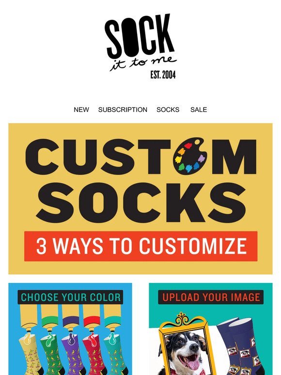 🎨 Step into Creativity with Our NEW Custom Socks Program!