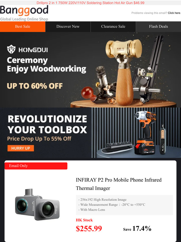 [Hot & New DIY Tools] INFIRAY P2 Pro Phone Infrared Thermal Imager $255.99! Sharpening System Honing Guide $28.99!