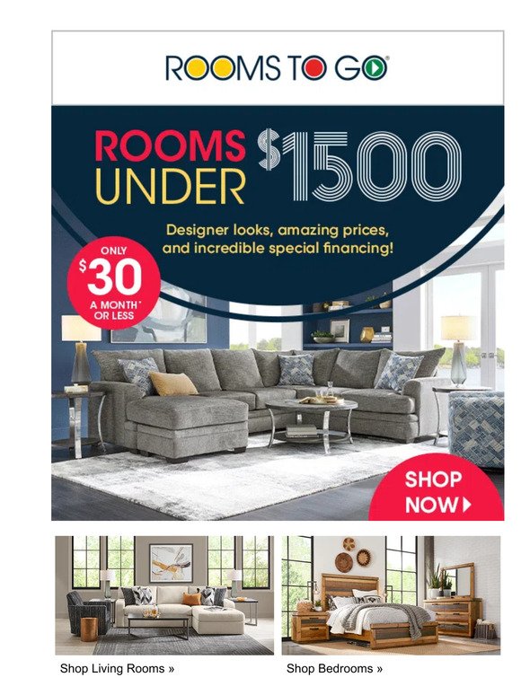 The Rooms Under $1500 Event is on now!