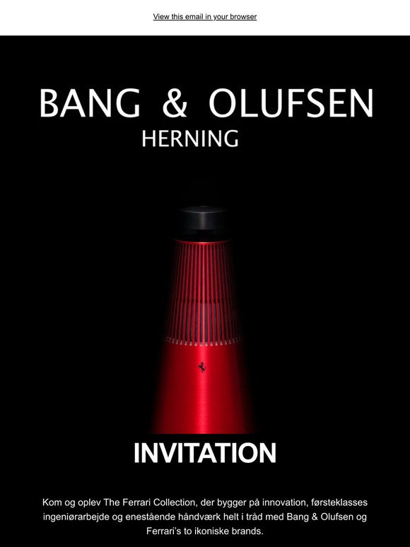 INVITATION - Kom og oplev The Ferrari Collection