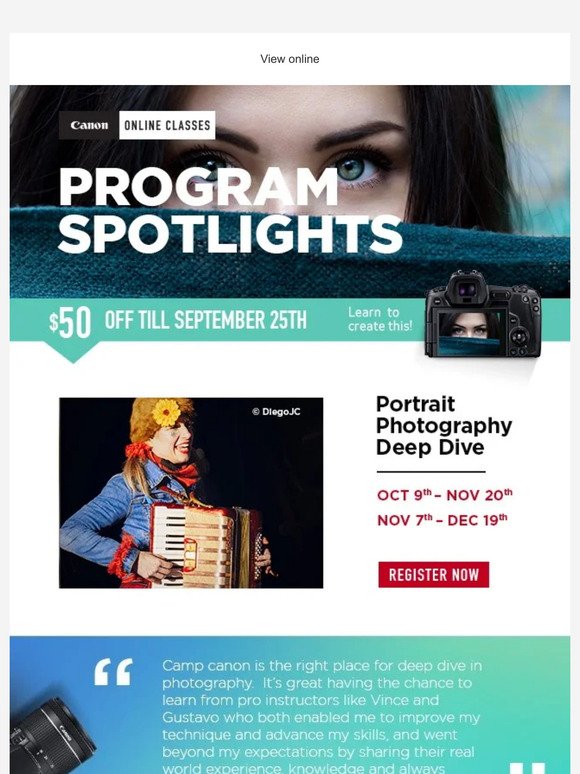 Take a Deep Dive into Portrait Photography + Save 30% on Bundled Classes!