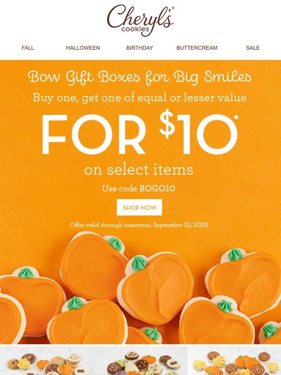 Cookie lovers, rejoice! Buy one bow box, get one for $10.