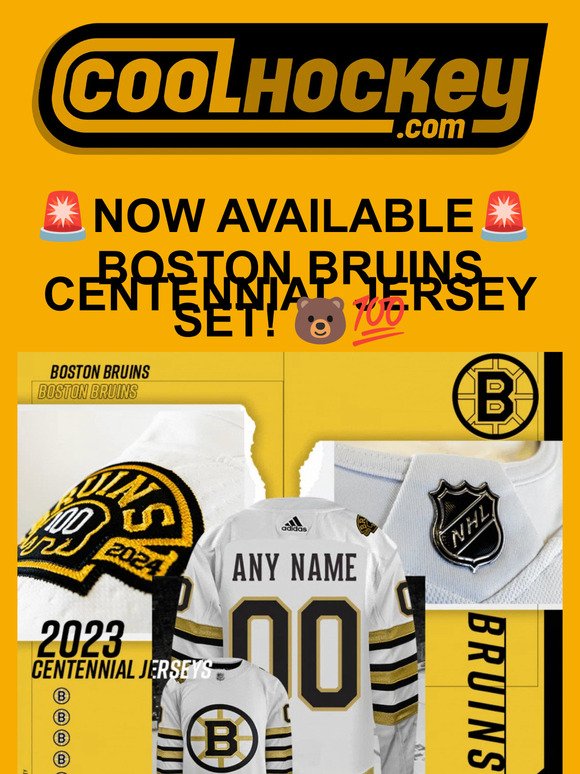 NOW AVAILABLE - Bruins Centennial Jersey SET! 💯 🐻