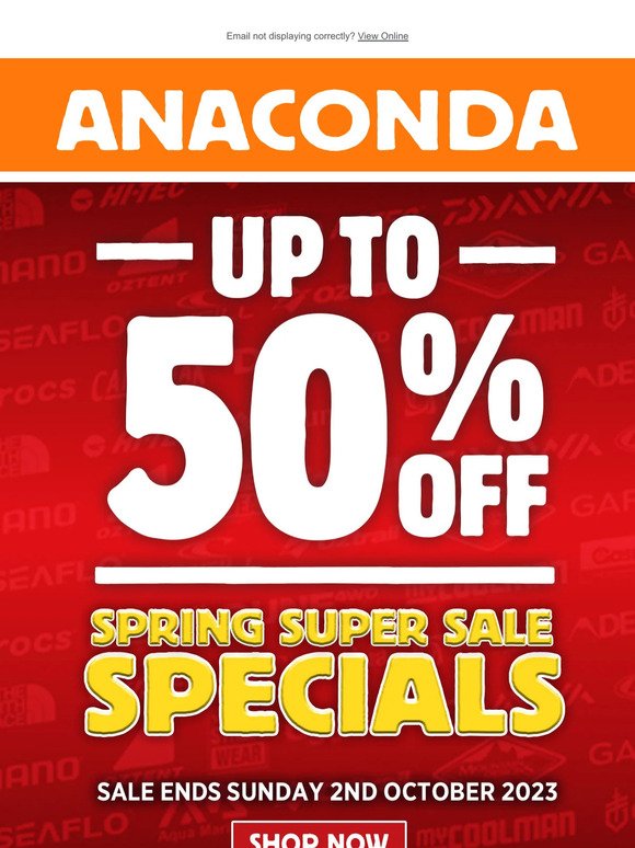 UP TO 50% OFF Spring Super Specials