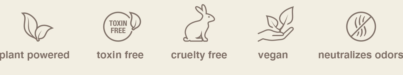 plant powered, toxin free, vegan and cruelty free deodorant