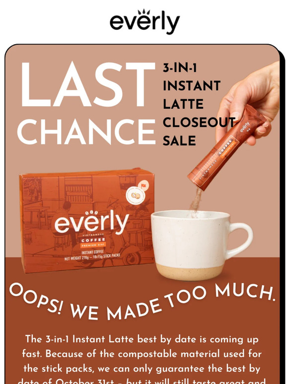 3-in-1 Latte CLOSEOUT Sale!‼️ ⏰