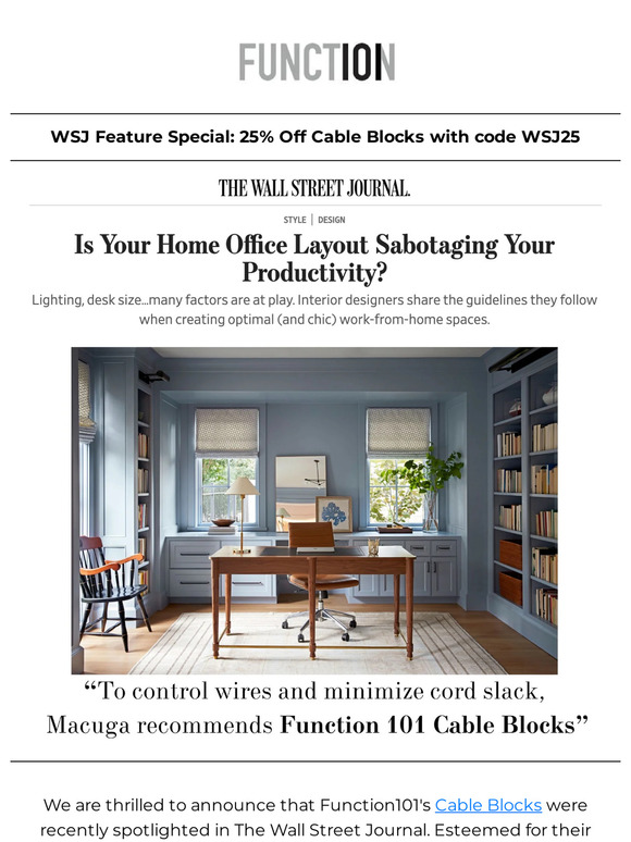 WSJ Highlights Function101 + Exclusive Offer!