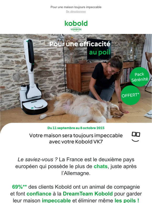 Une efficacité au poil avec le Kobold VK7