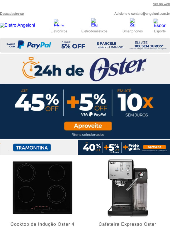 Seleção Oster com descontos de até 45% OFF ﻿💙