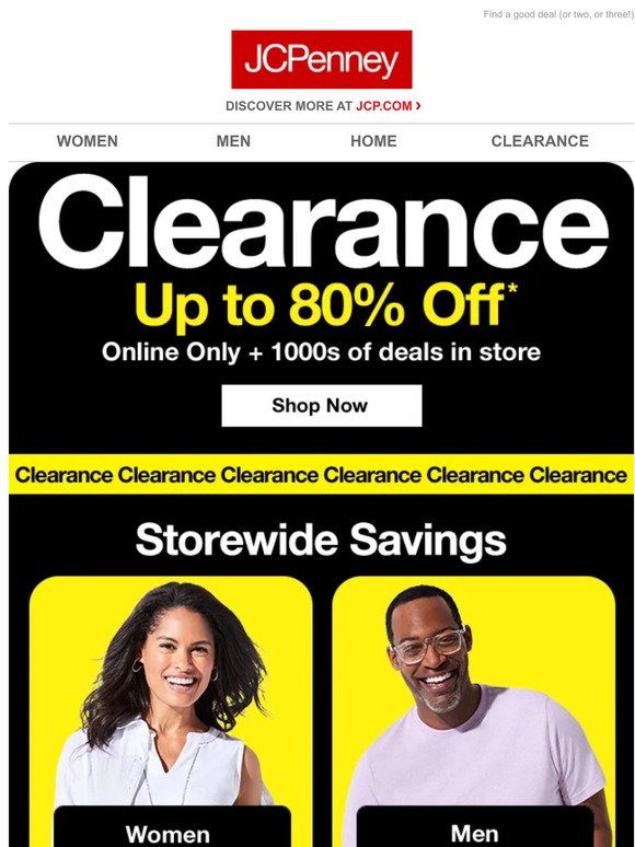 Up to 80% Off means CLEARANCE