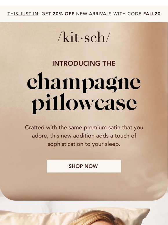Introducing: Our NEW Satin Pillowcase in Champagne! 🌟 🍾