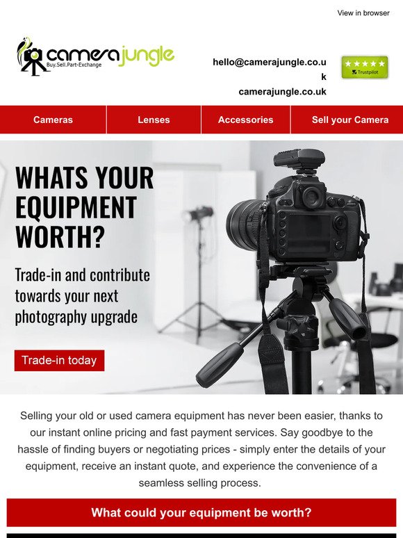 🤑 Don't let your camera gear go to waste - unlock its value today!