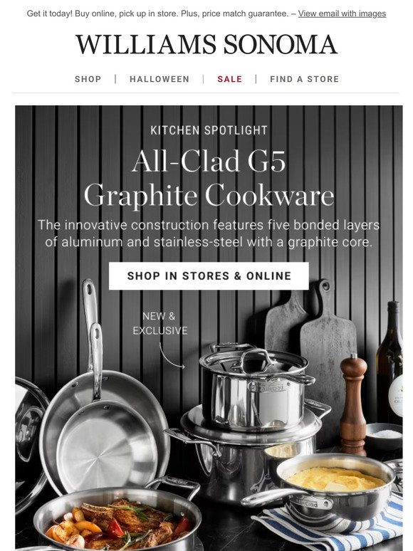 New in cookware: All-Clad G5 Graphite Core (+ ships FREE!)