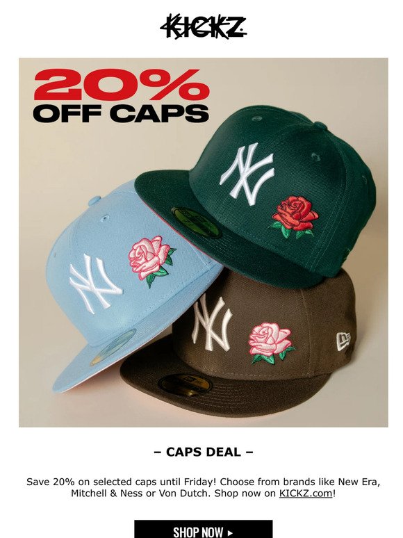 Hey ! Save 20% on Caps!