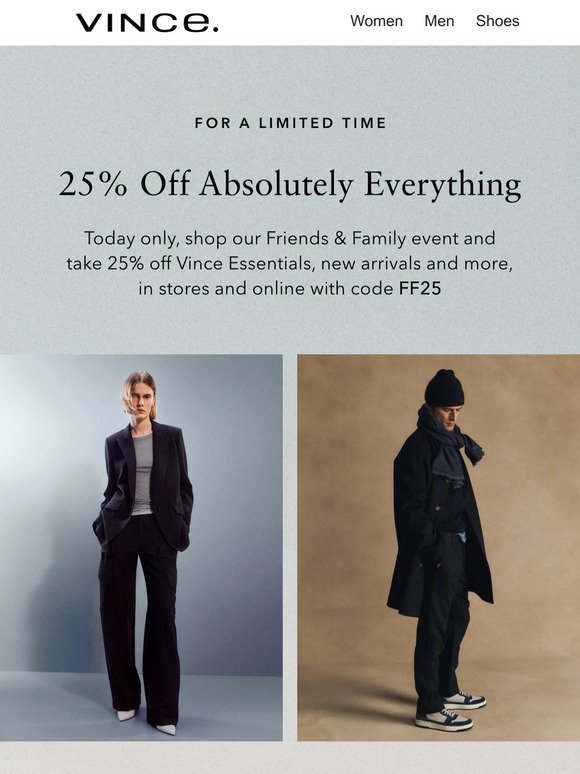 25% Off Starts Now