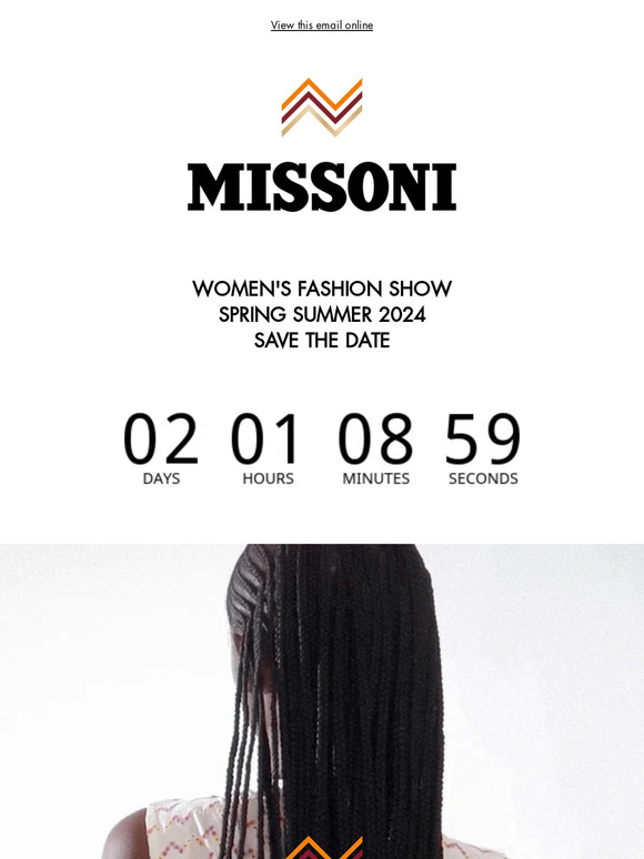 Missoni Save the date Spring Summer Fashion Show 2024 Milled