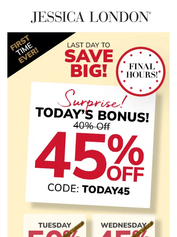 🚨🚨 HOURS LEFT! Last chance for 45% OFF!