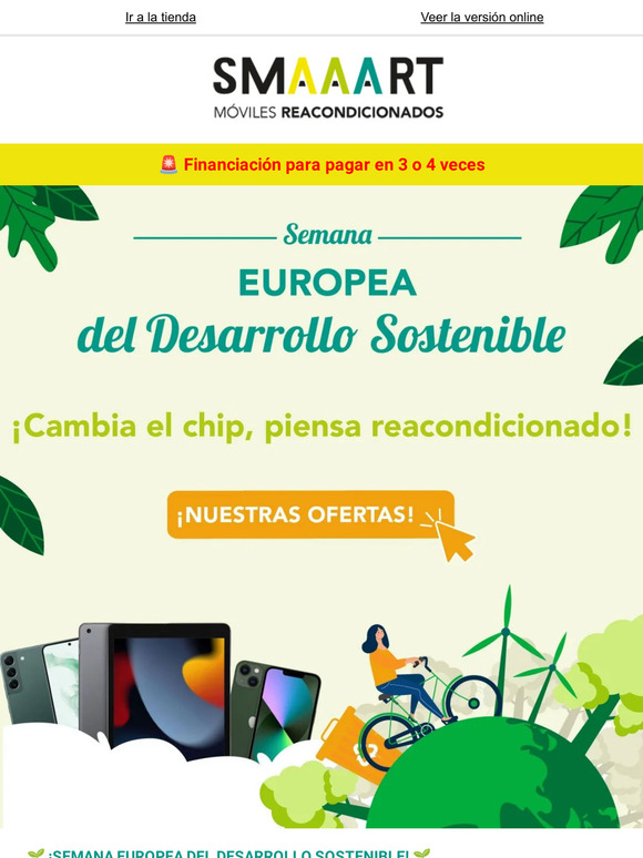 🌿¡Es la semana europea del desarrollo sostenible, piensa reacondicionado!