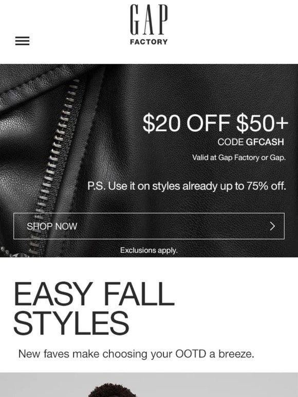 Easy fall styles for the family (hint: use your $20 in free GapCash)
