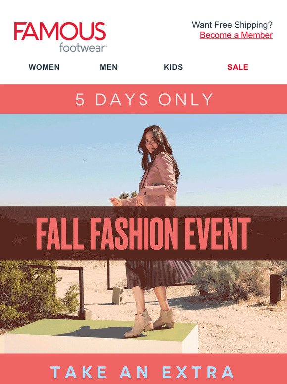 Dress for fall & save up to an extra 40%