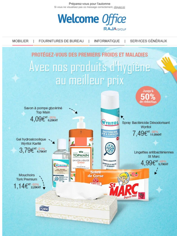 -50% sur des produits d'hygiène