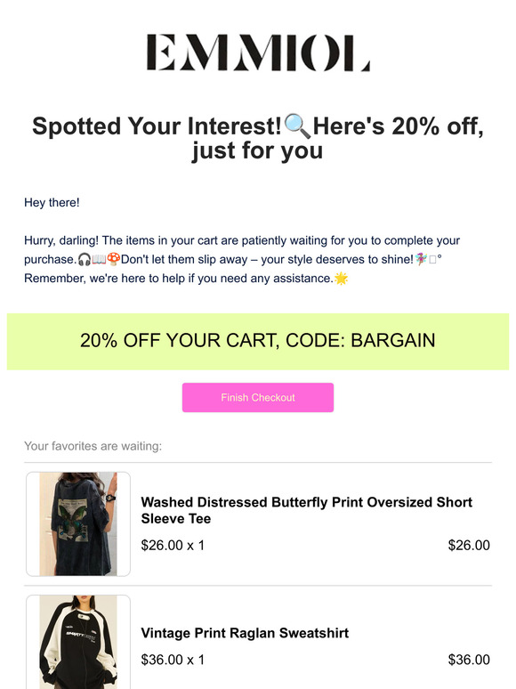 Spotted Your Interest!🔍Here's 20% off, just for you