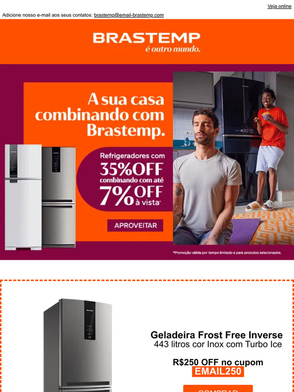 Geladeira com cupom é o que não falta aqui! 🤑