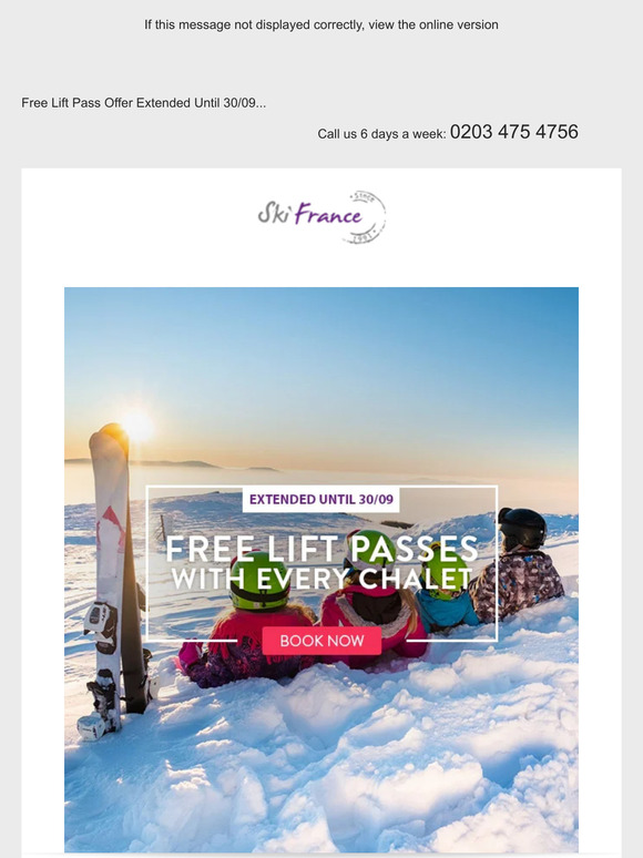 Free Lift Pass Offer Extended!