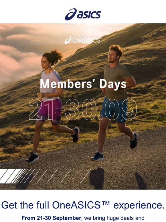 Join OneASICS™ and save up to 25% off today.