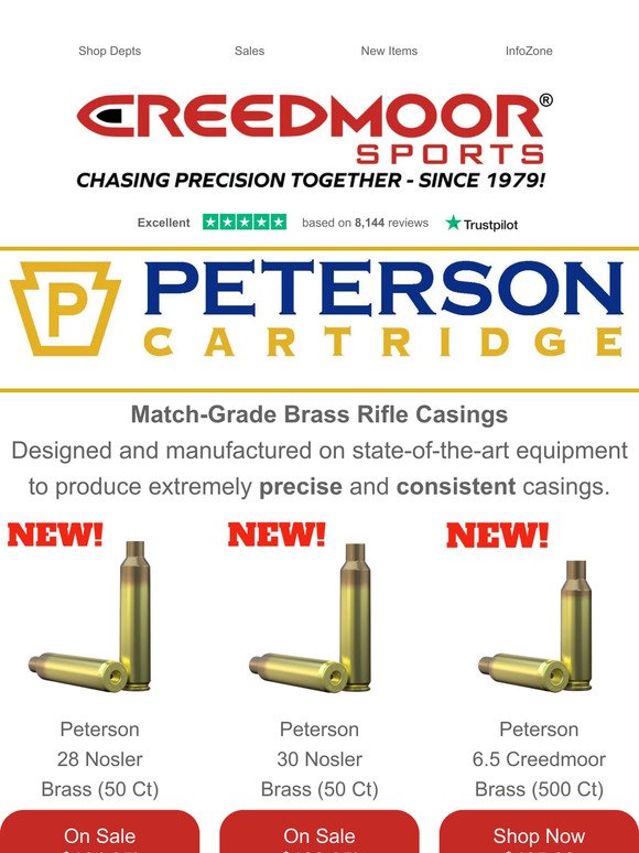 New and In Stock Peterson Brass!