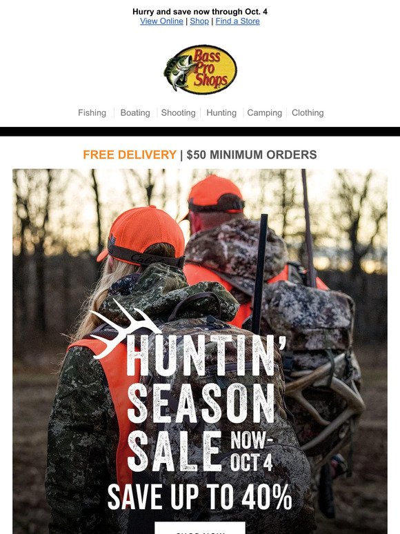 Huntin’ For Deals? Save Up To 40% Off!