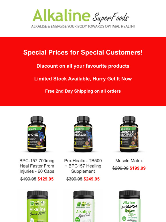 Flash Sale, Discounts, Healing Supplements