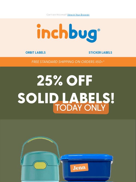 25% OFF Solid Sticky Labels🎉