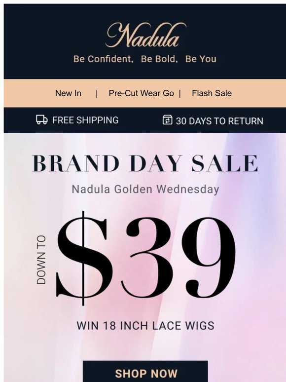 Open ASAP!!! You received a $39 Sale of Golden Wednesday.