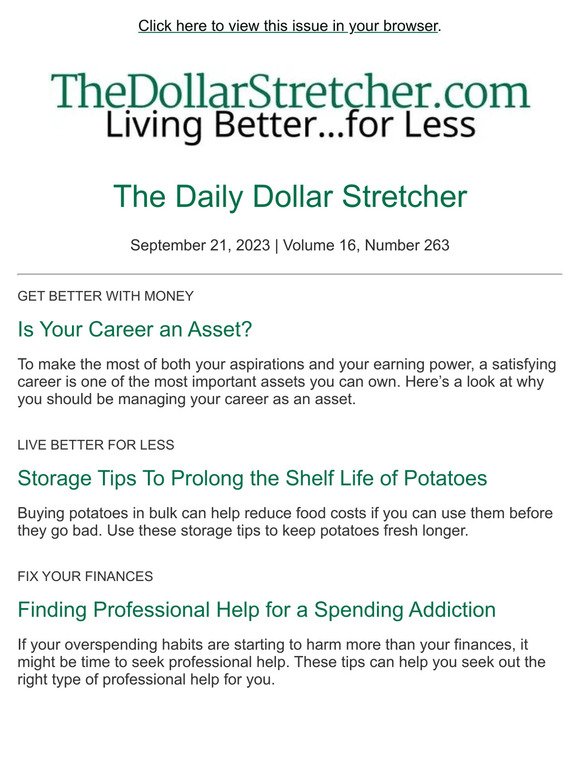 9/21/23: The Daily Dollar Stretcher