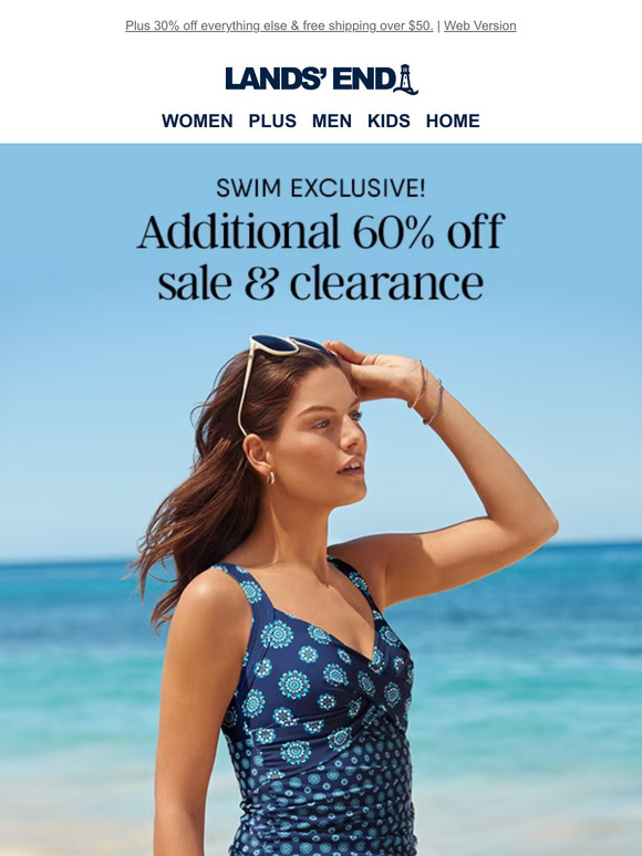 Swim exclusive! Extra 60% off sale & clearance styles