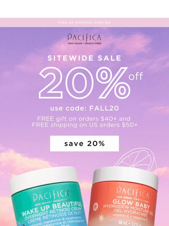 Fall Savings Alert 🍁 Pacifica Beauty Sale Starts Now!
