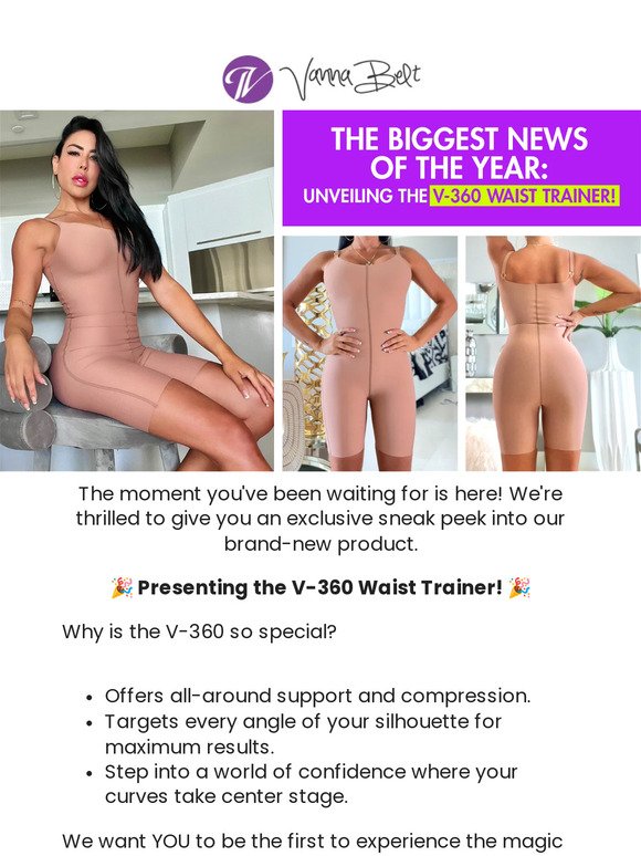 The Biggest News of the Year: Unveiling the V-360 Waist Trainer!