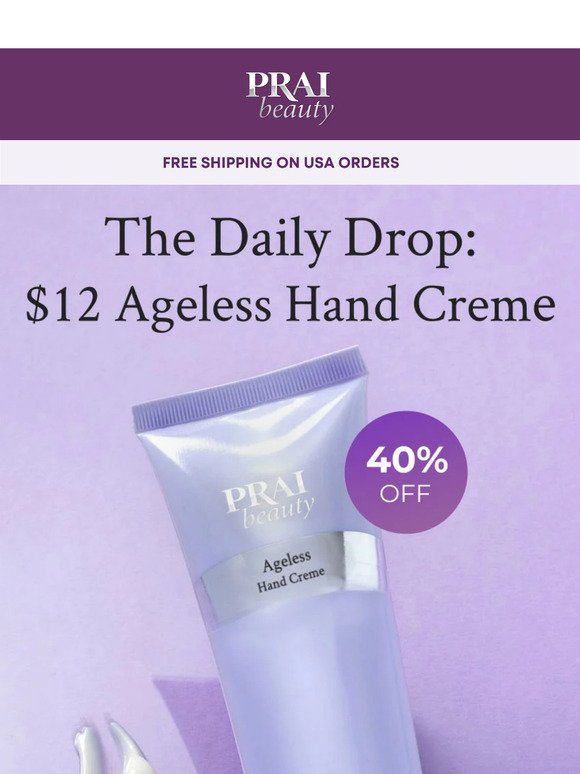 Today Only: 40% off Ageless Hand Creme ✨