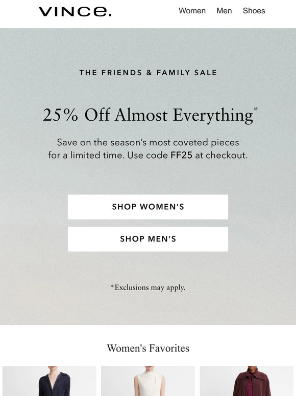 25% Off The Best Styles Of The Season