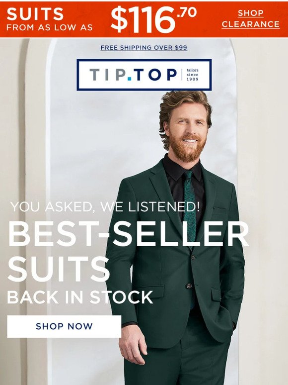 Back In Stock Alert: Hottest-Selling Suits