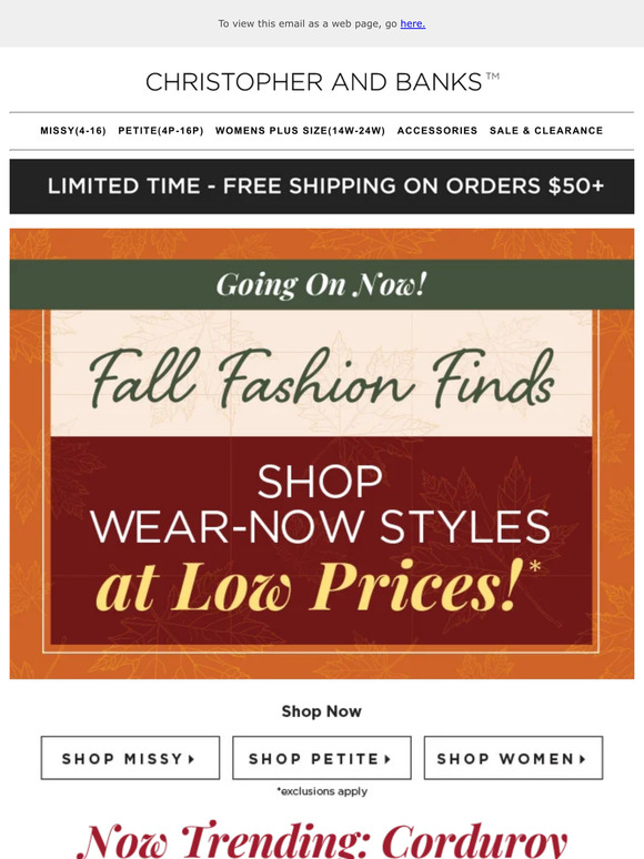 Now Trending: Corduroy