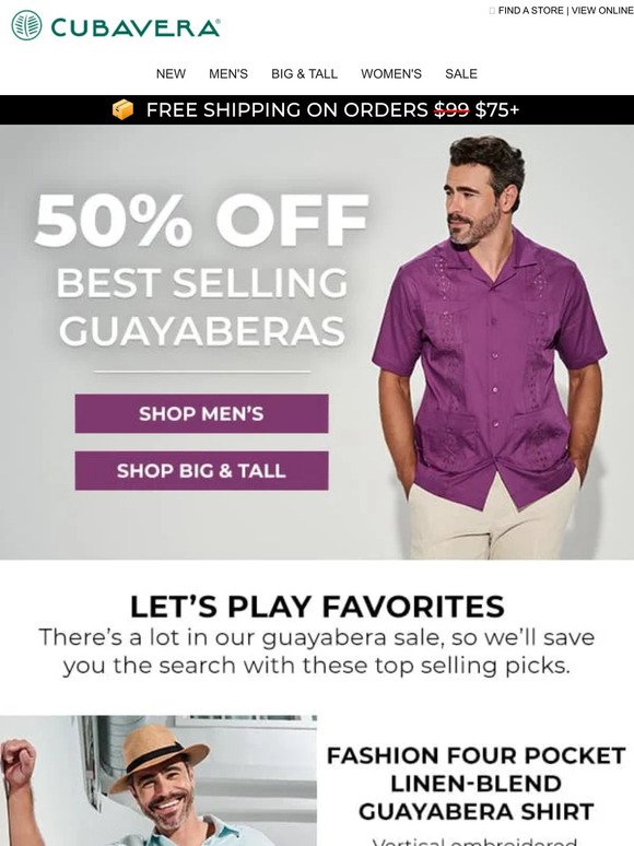 The Top 3️⃣ Styles From Our Guayabera Sale