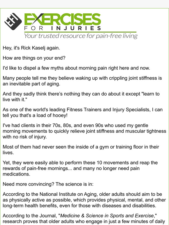 Wake-up to pain-free mornings
