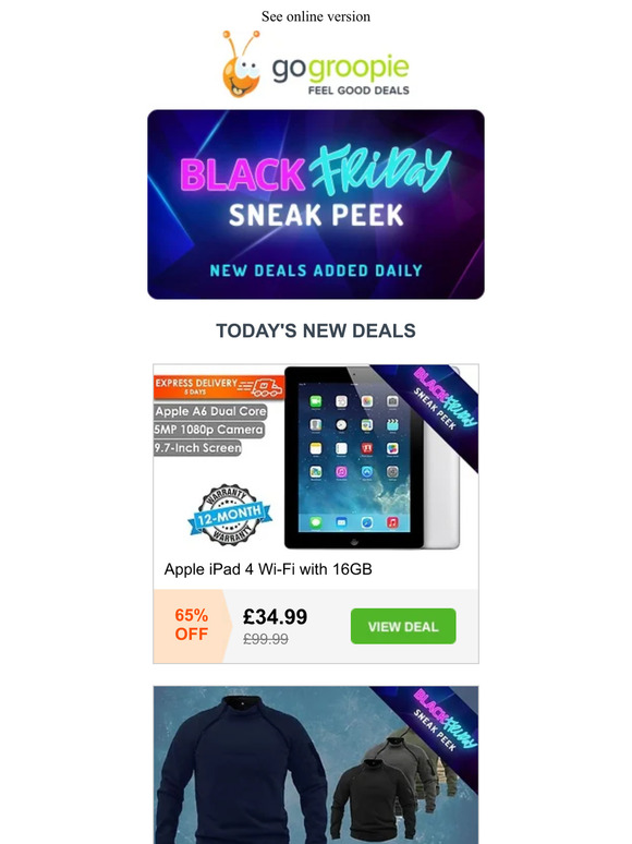 You've been chosen to view our BLACK FRIDAY PREVIEW! 🎉