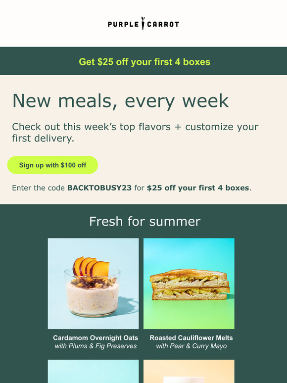 New flavors + $100 off