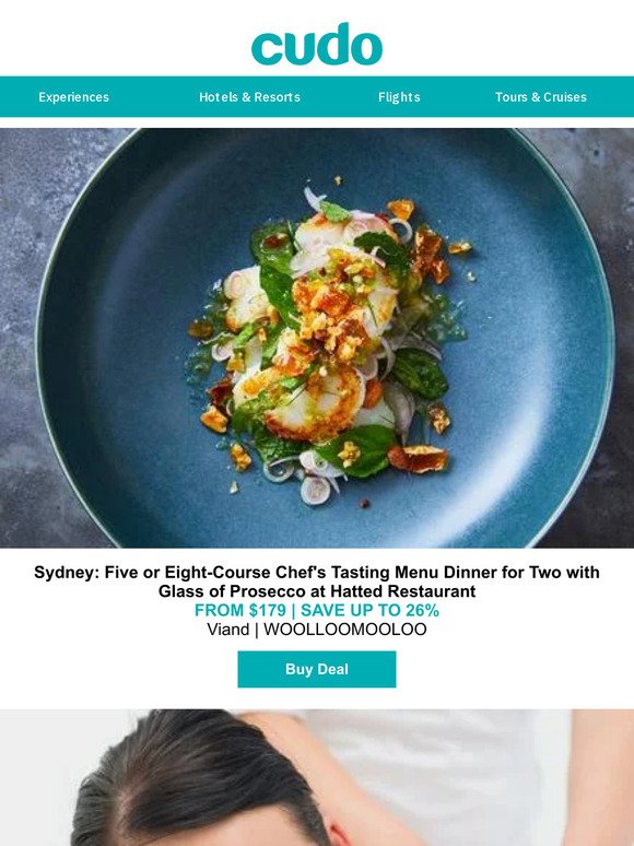 Sydney: Five or Eight Course Chef's Tasting Menu + Glass of Prosecco for Two