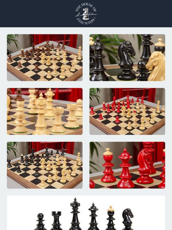 Our Featured Chess Set of the Week - The French Regence Series Chess Pieces  - 4.4 King Height - The House of Staunton