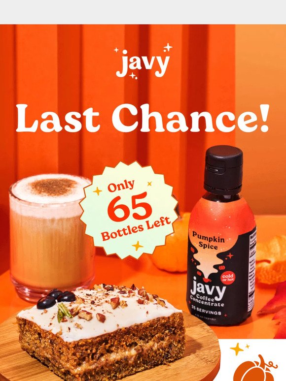 LAST CHANCE for free Pumpkin Spice !