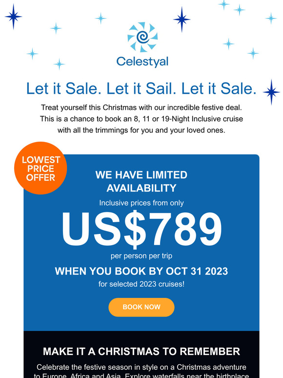 Unwrap the joy of sailing savings this festive season.